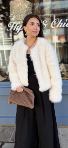 Manteau fourrure - Lina Blanche