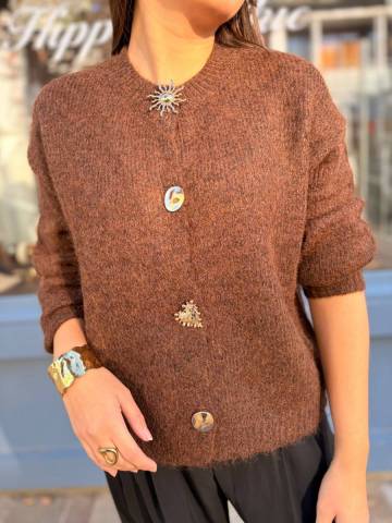 Cardigan Soleil - Chocolat