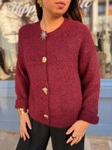 Cardigan Soleil - Bordeaux