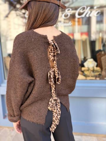 Pull Lopard - Chocolat
