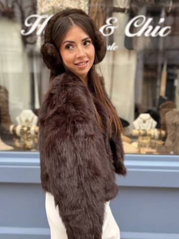 Manteau Fourrure - Lina Chocolat 