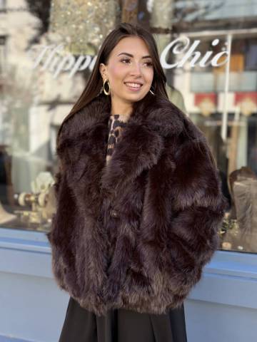 Manteau Fourrure Carla - Chocolat