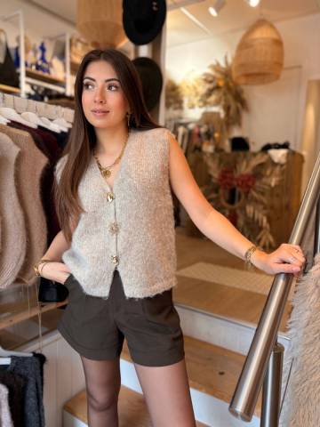 Gilet Soleil - Taupe
