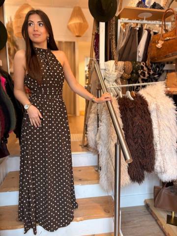 Robe  pois - Chocolat