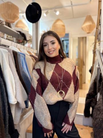 Pull Jacquard - Bordeaux